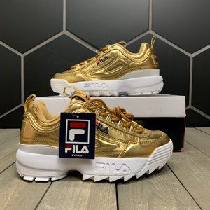 metallic gold fila